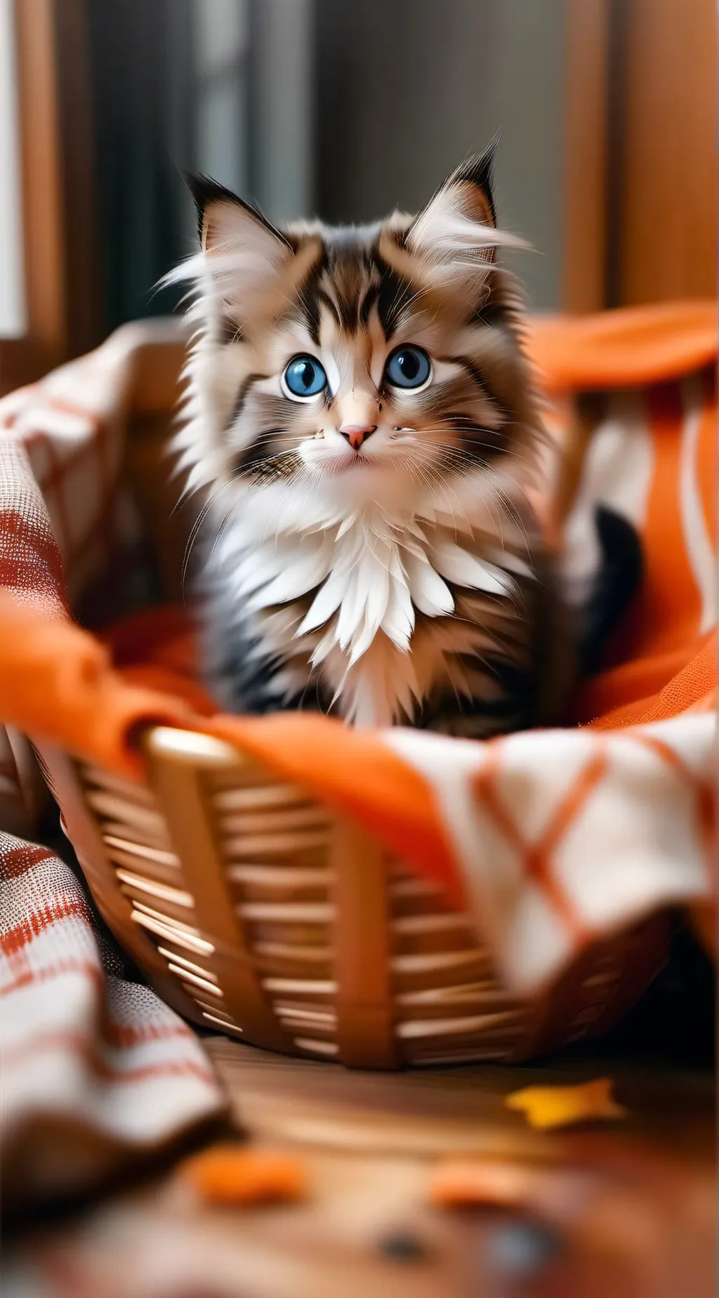 ai character: Kitten tiger background