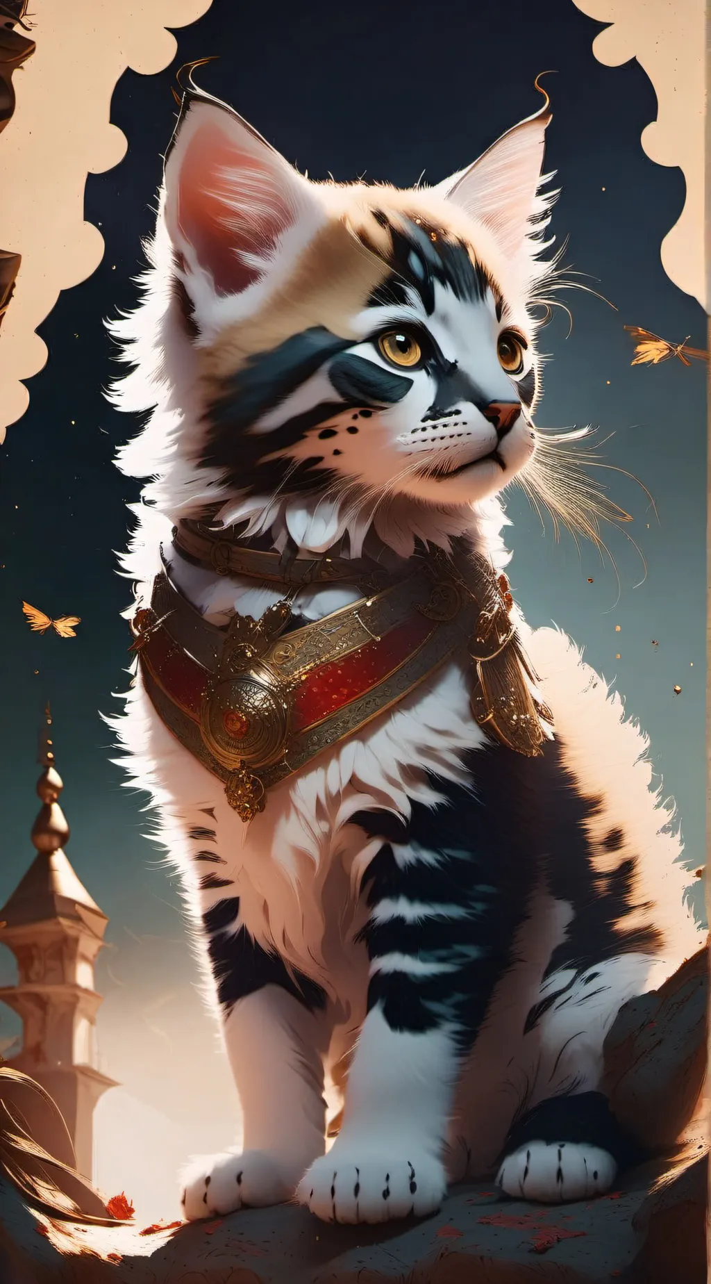 ai character: king kitten background