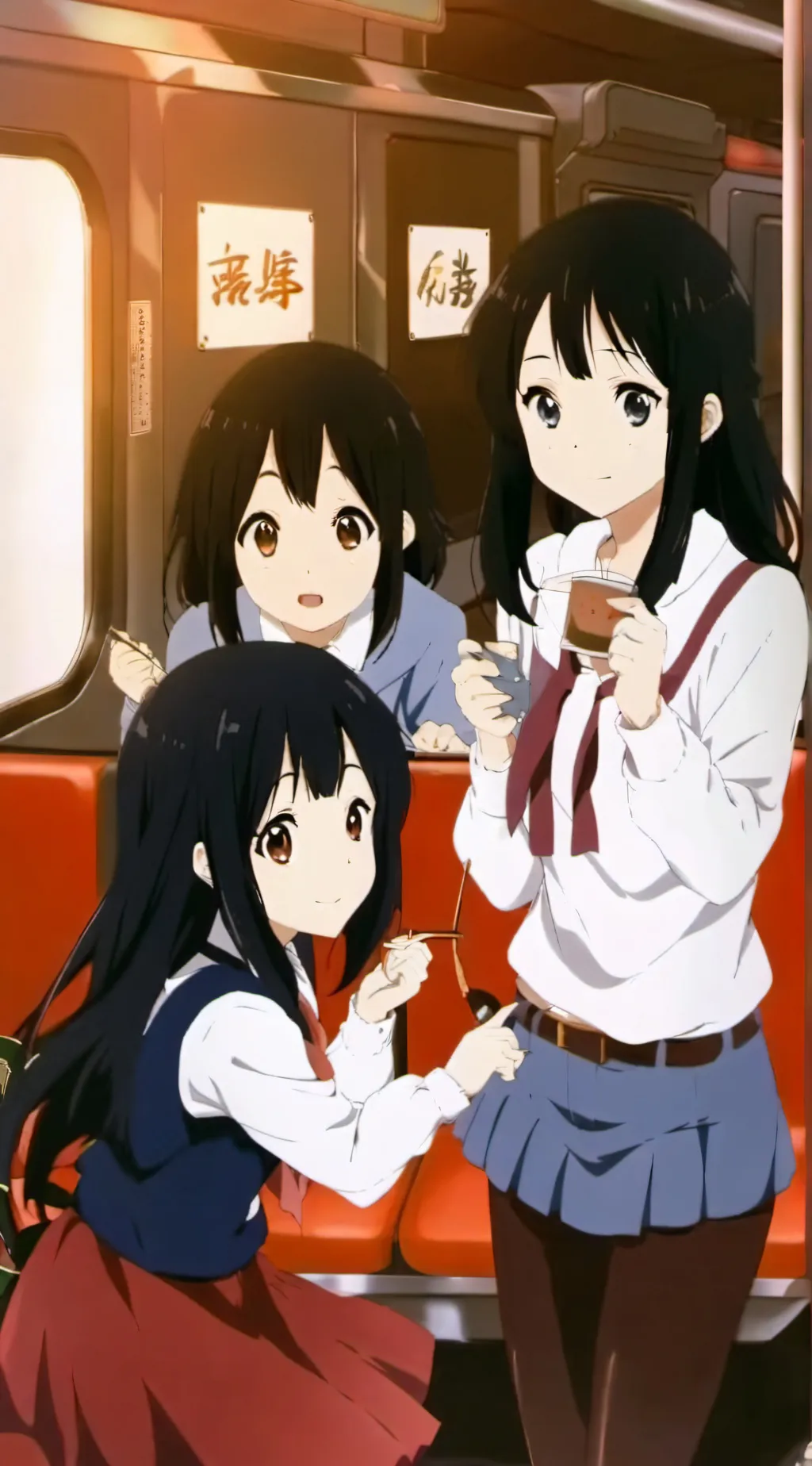 ai character: Girls Only Train background