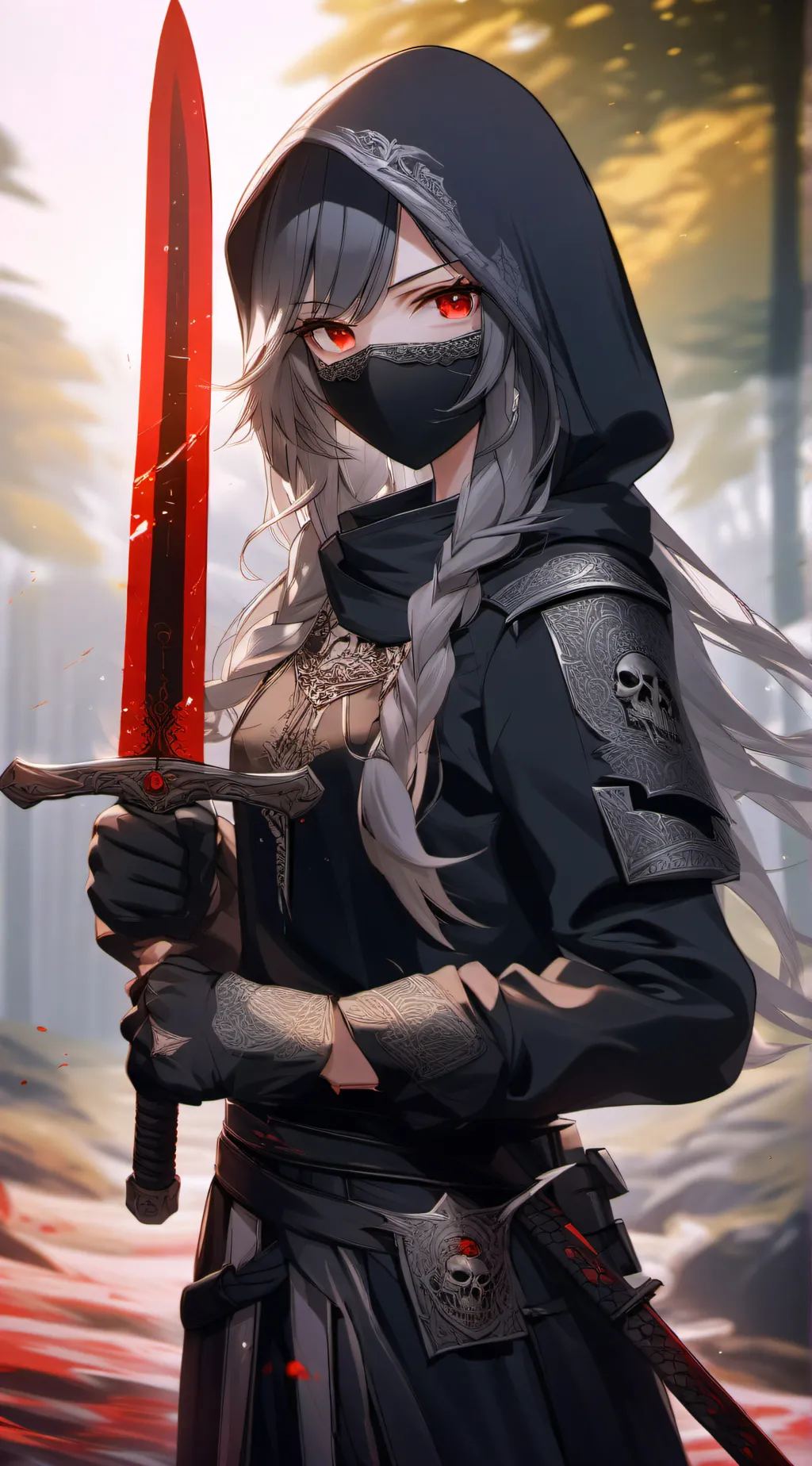 ai character: Lena (skull) background