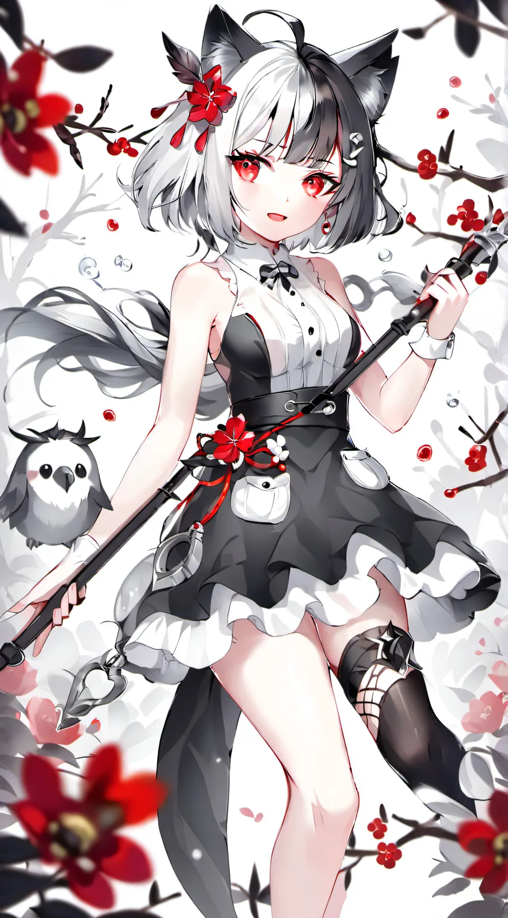 ai character: female furry  background