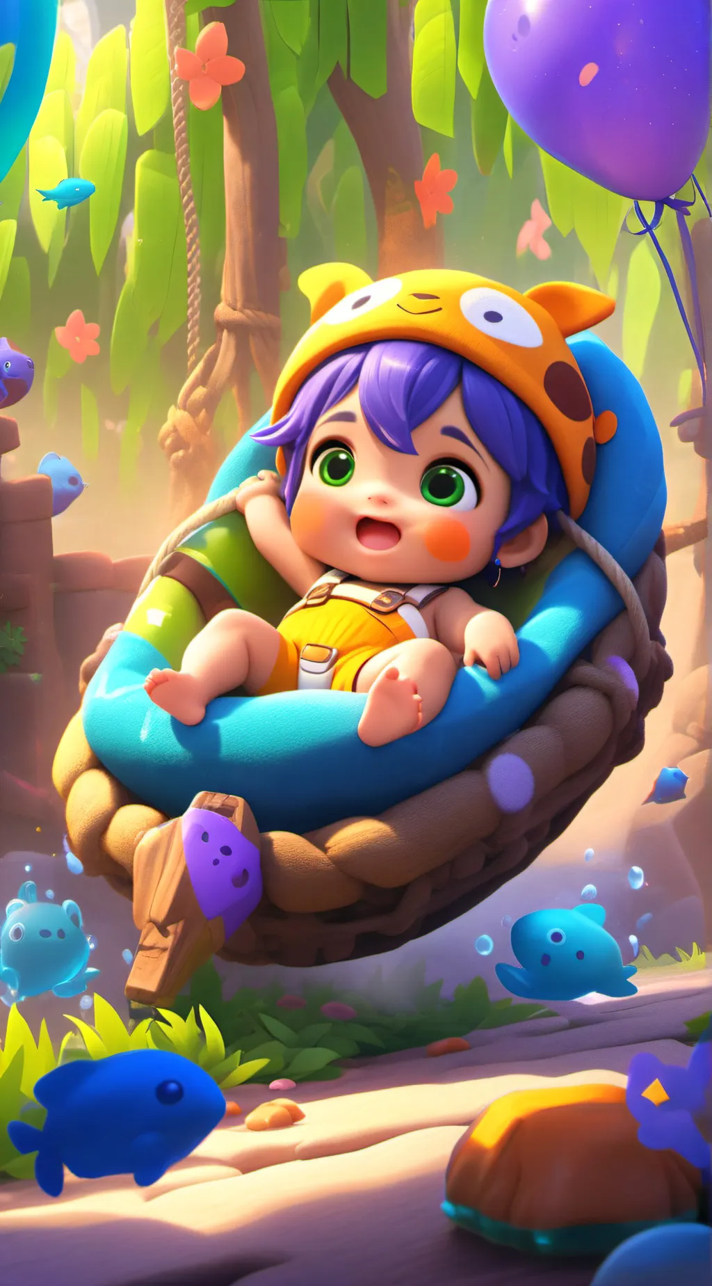 ai character: baby background