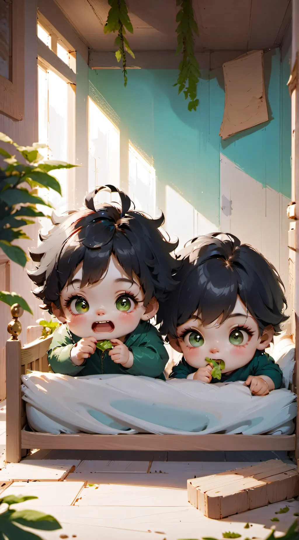 ai character: Mia and Sunny background