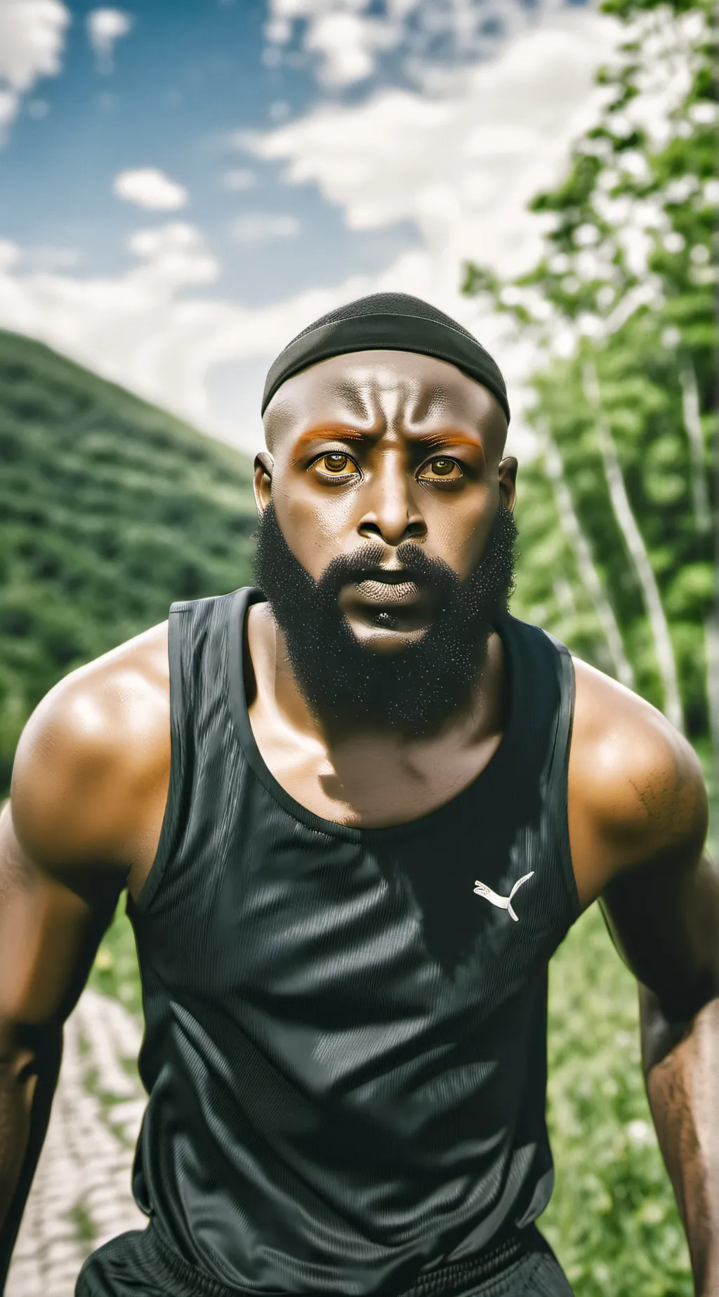 ai character: just a black dude background