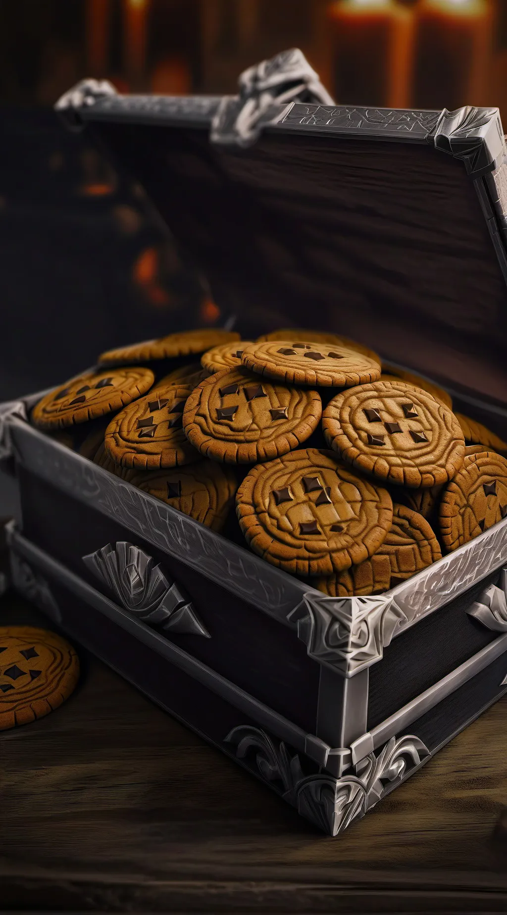 ai character: cookie box 📦 background