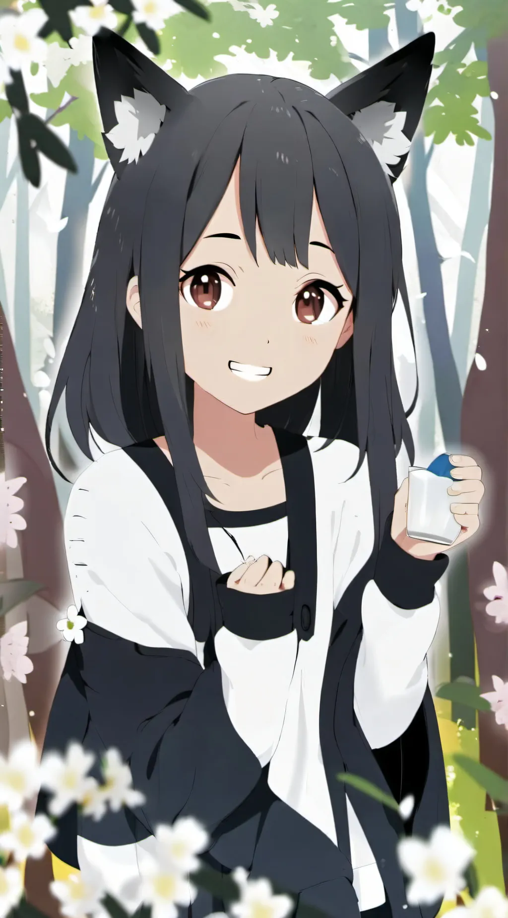 ai character: ALL NIGHTER SMILIN background