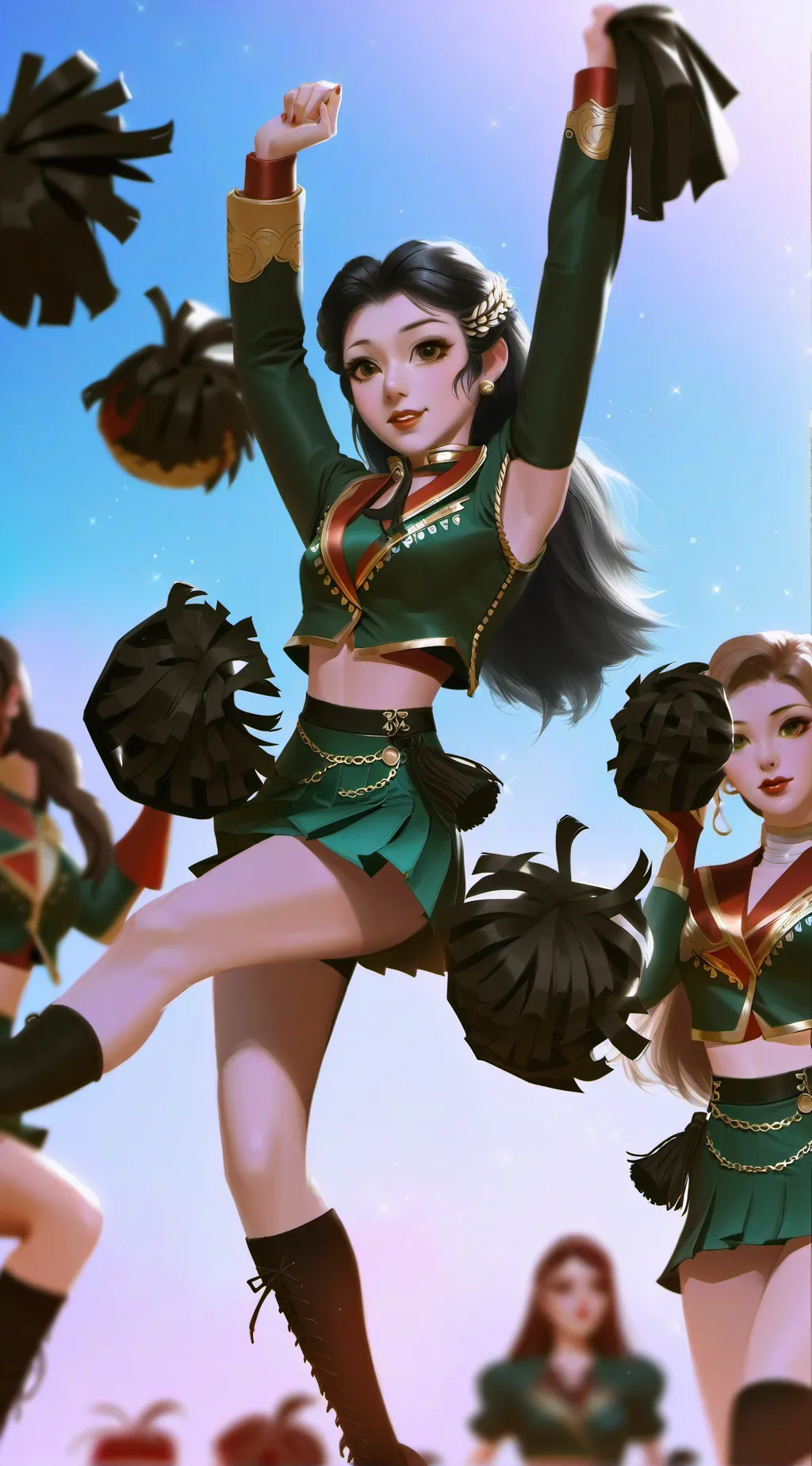 ai character: Cheer squad background
