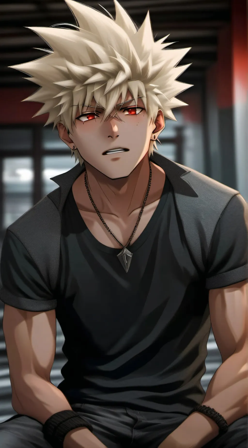 ai character: Bakugou Katsuki  background
