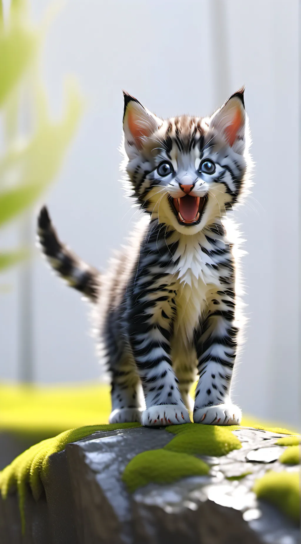 ai character: Rabies kitten background