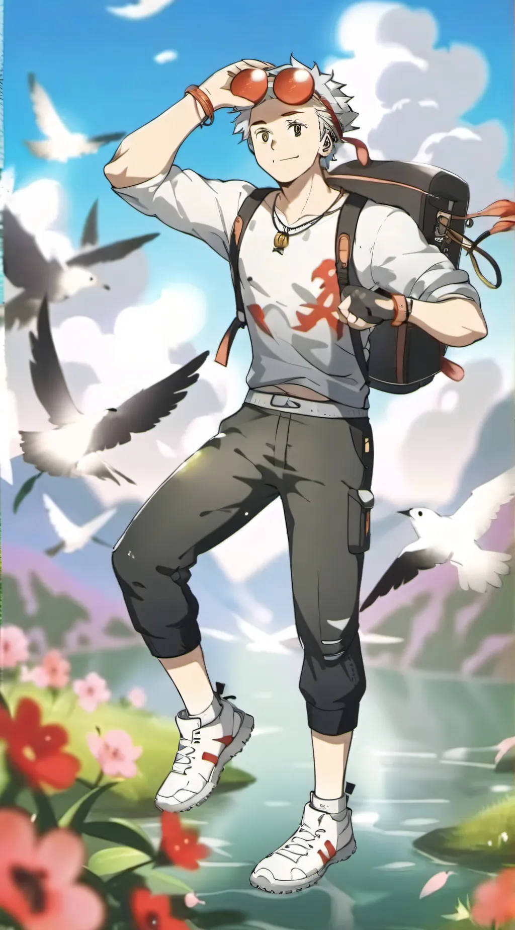 ai character: Axol  background