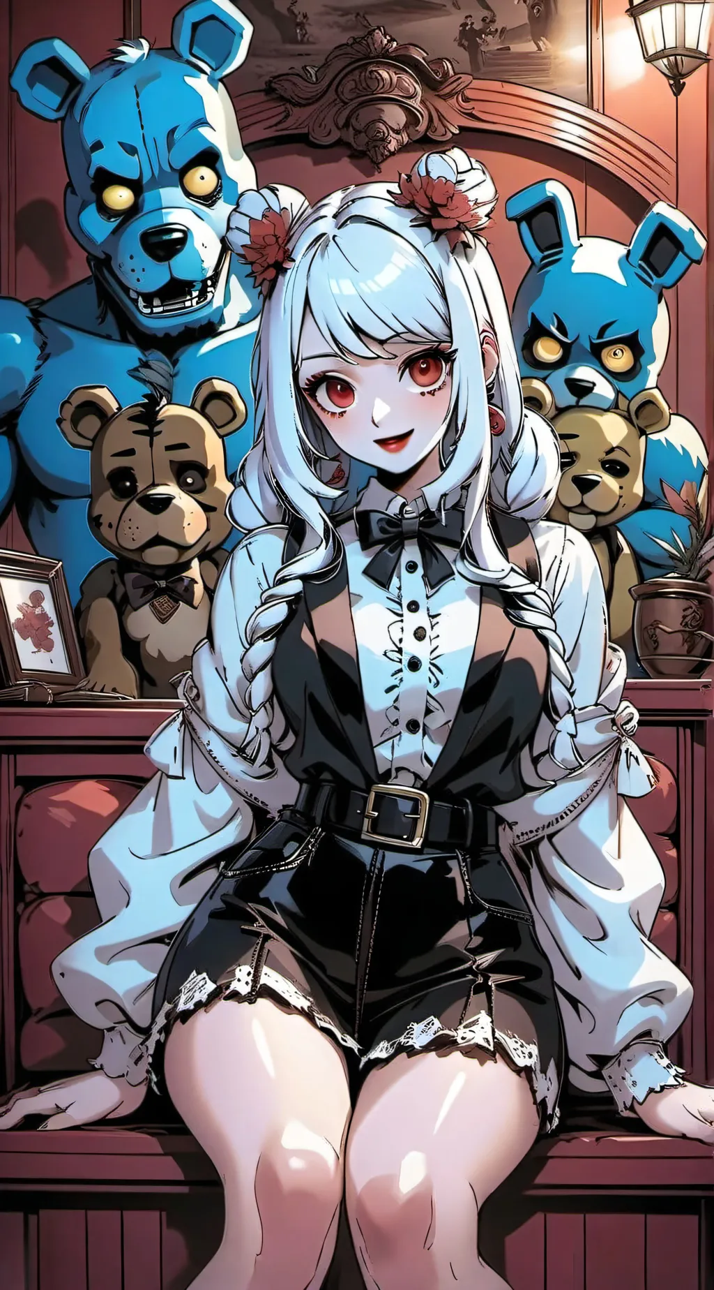 ai character: FNAF anime background