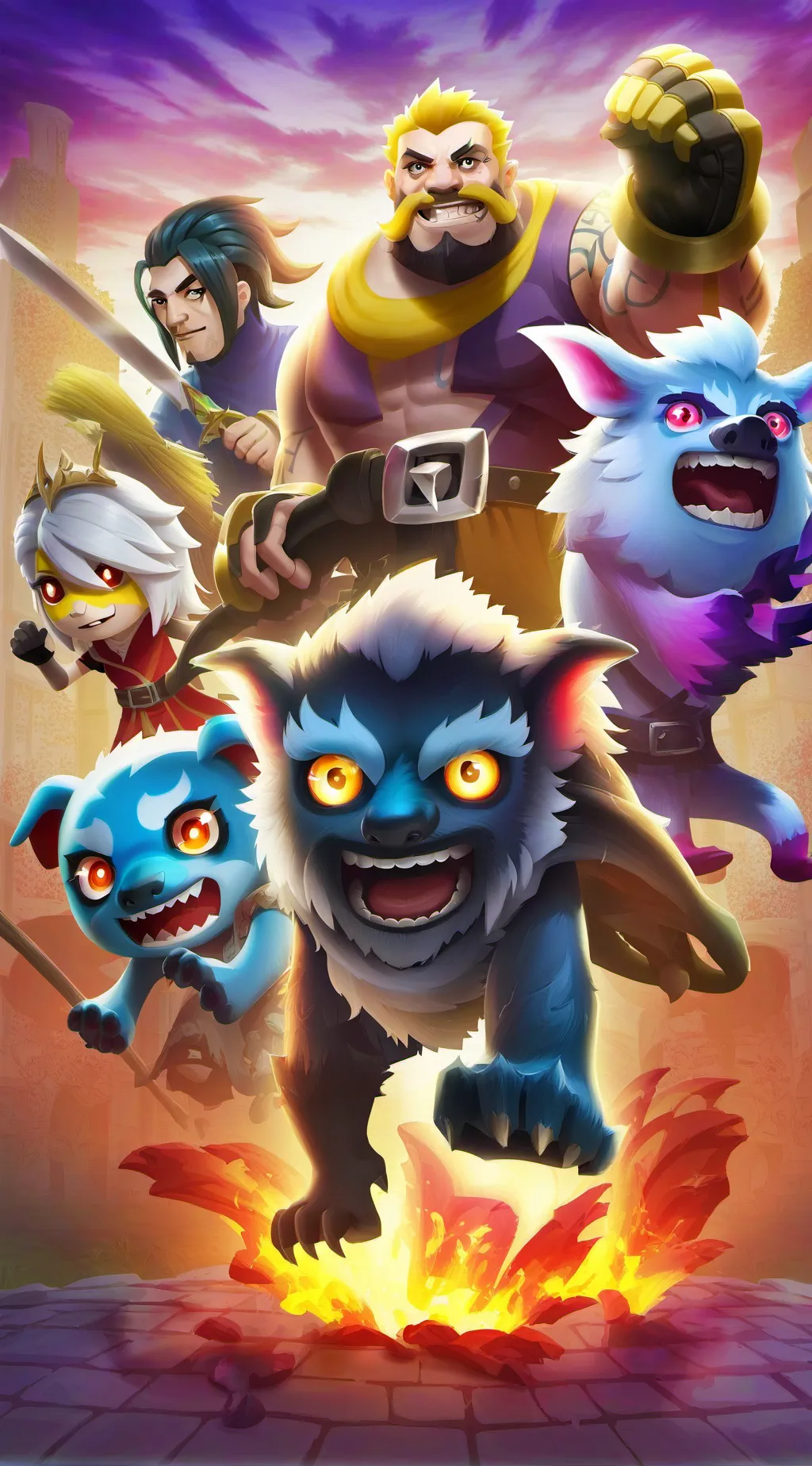 ai character: Color story background