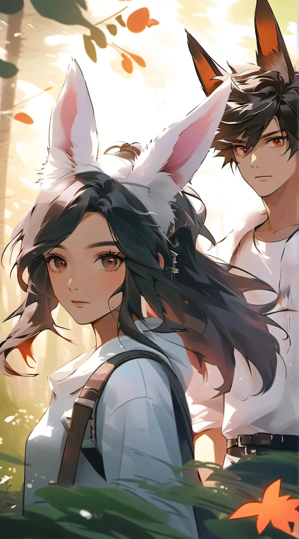 ai character: Aphmau Bunny & Fox background
