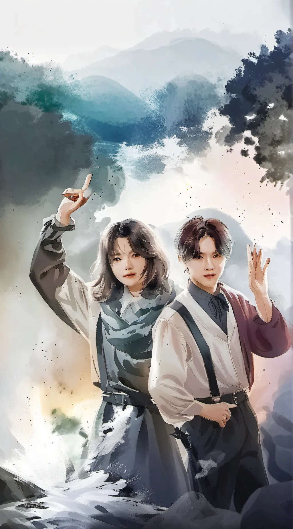 ai character: Mha stage background