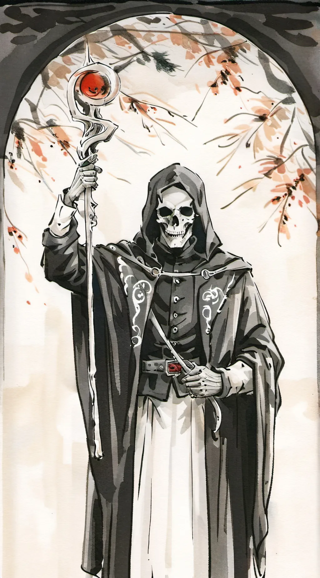ai character: grim reaper  background
