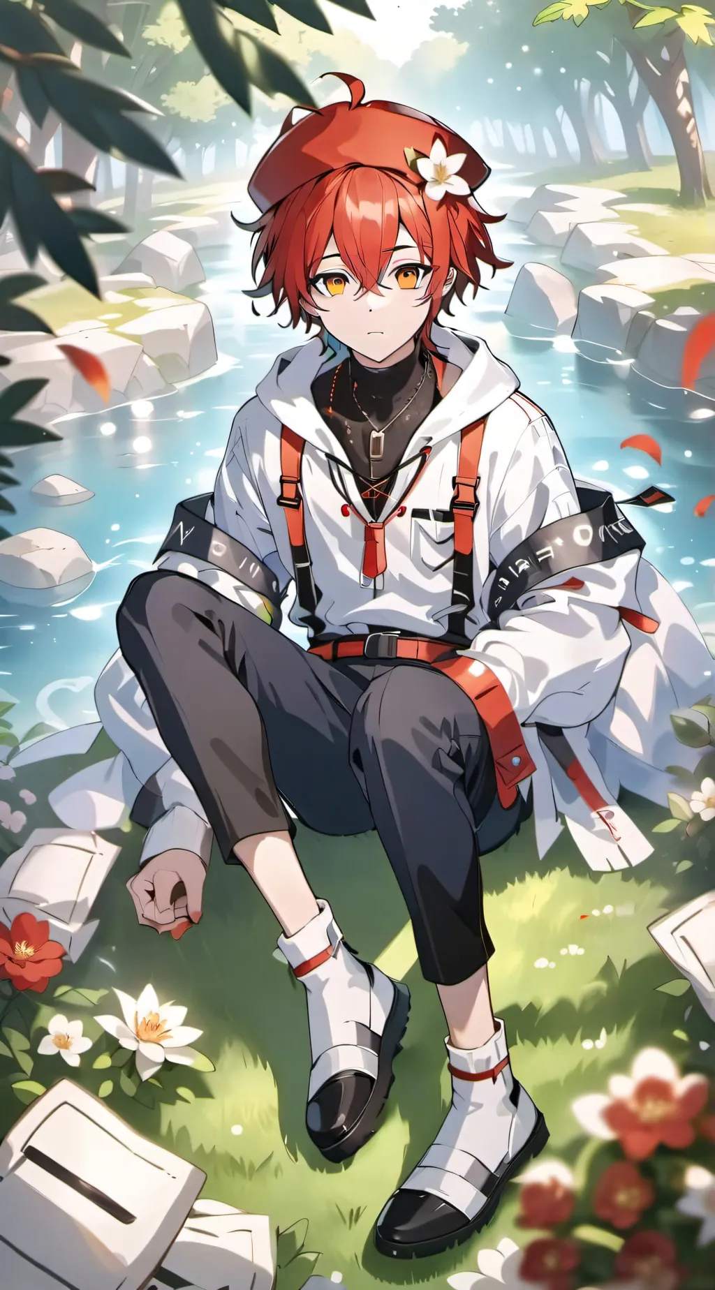 ai character: among us Halloween background