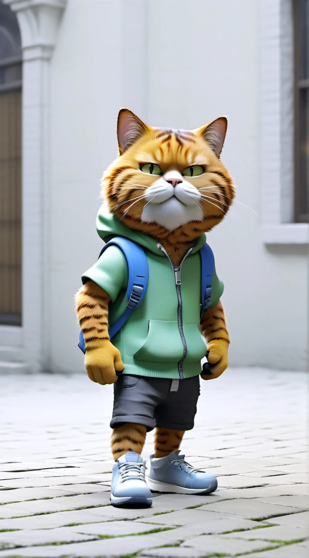ai character: garfield background