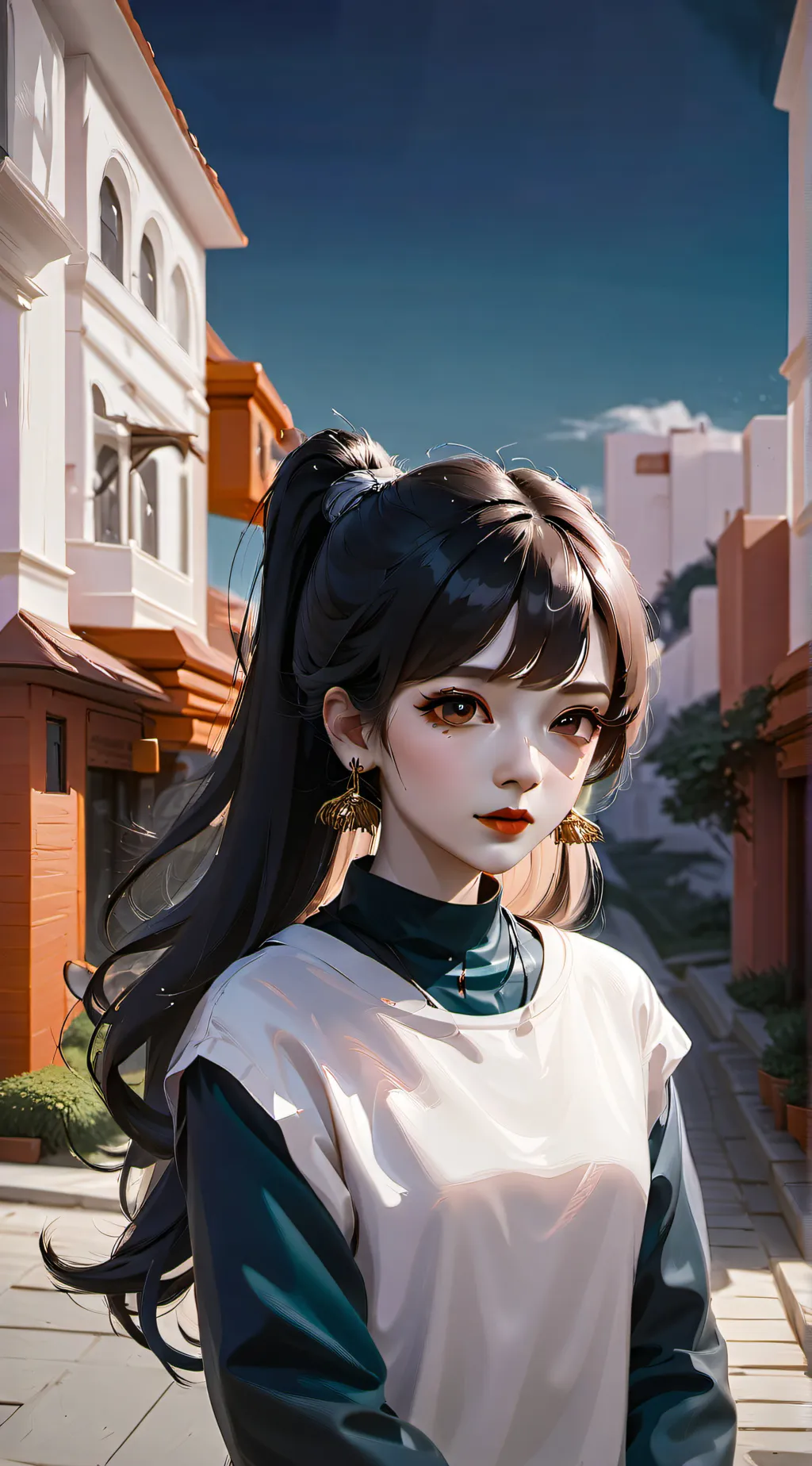 ai character: Naked girl background