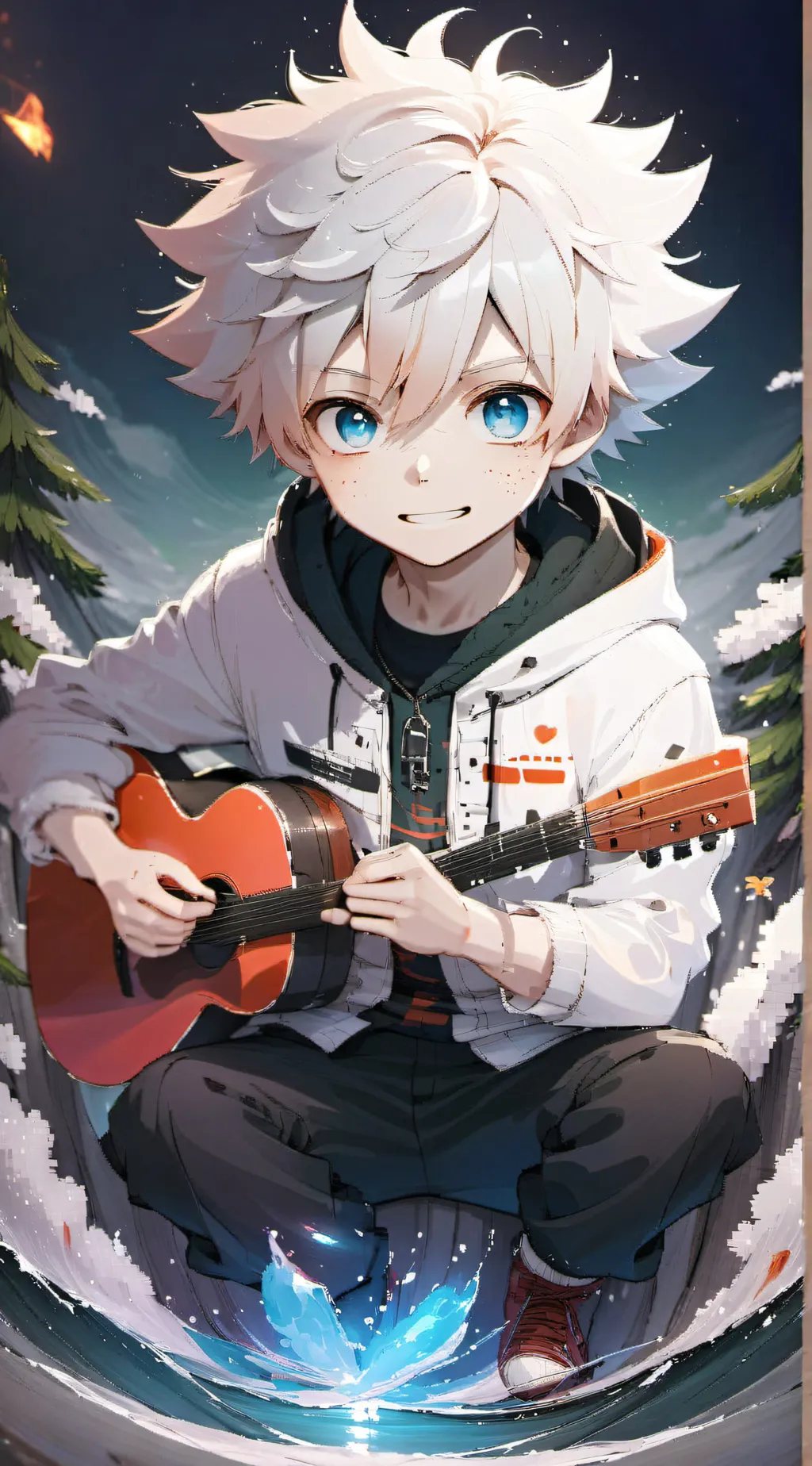 ai character: bakugo  love background