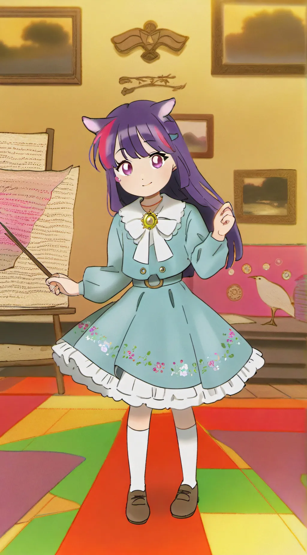 ai character: Twilight sparkle background