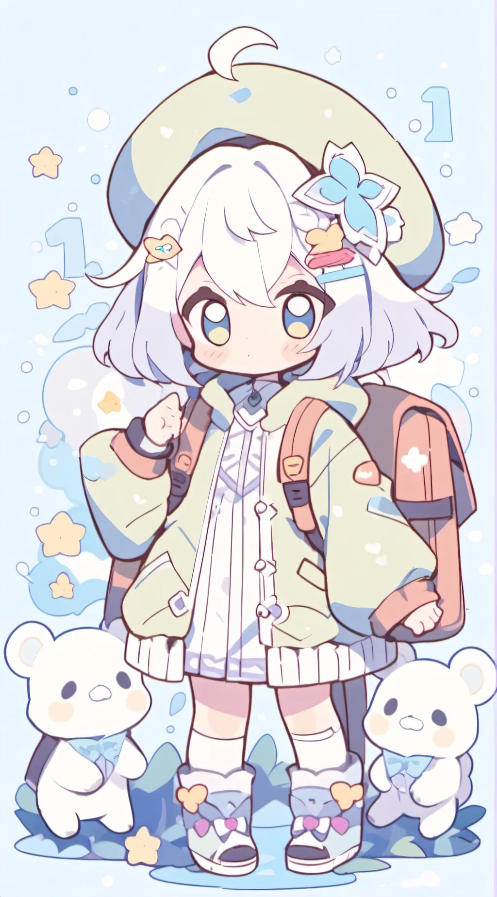 ai character: Little sister  background