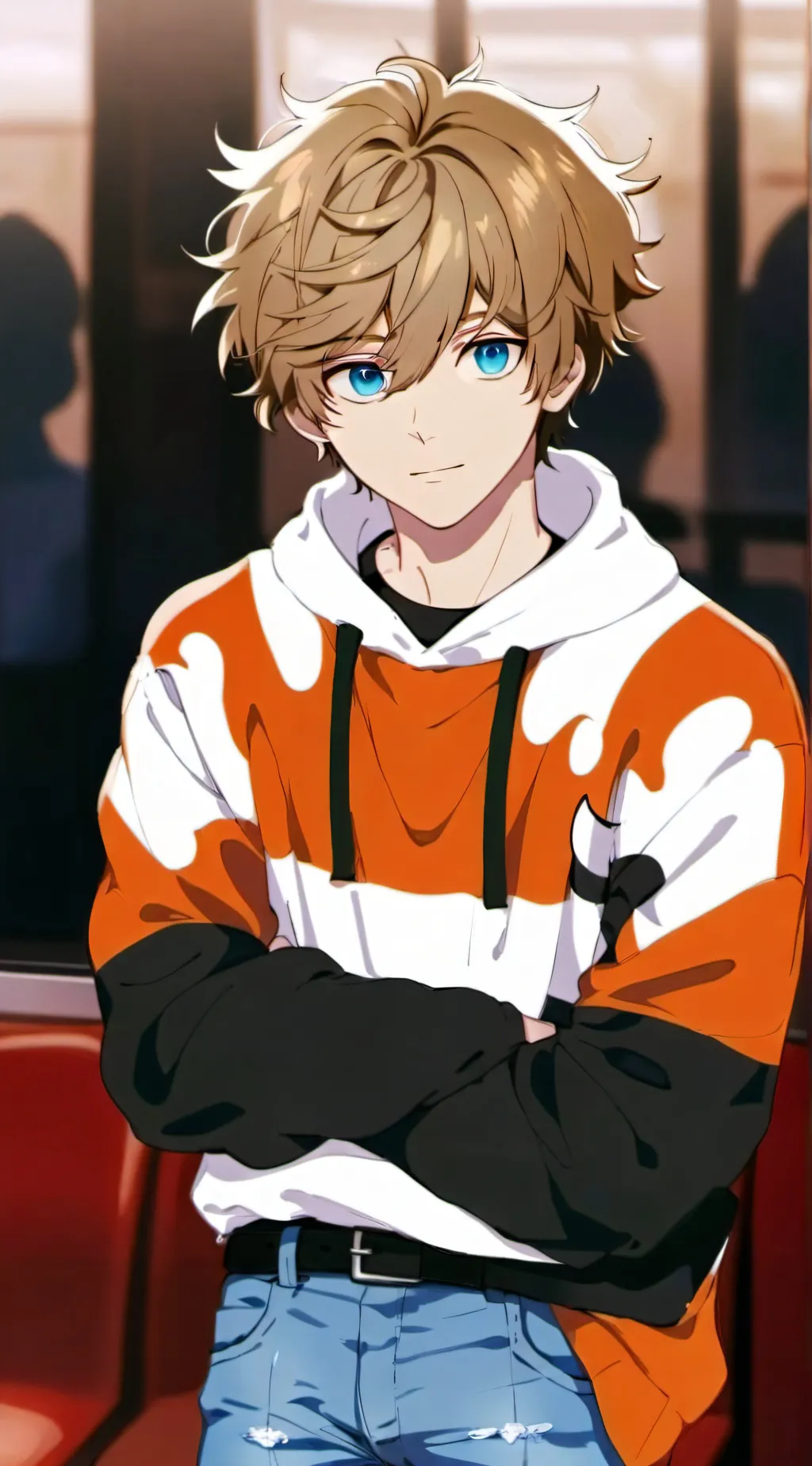 ai character: Justin  background