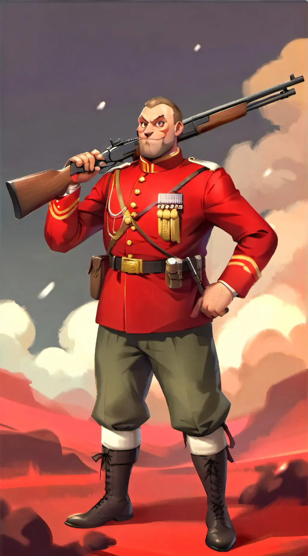 ai character: American boot background