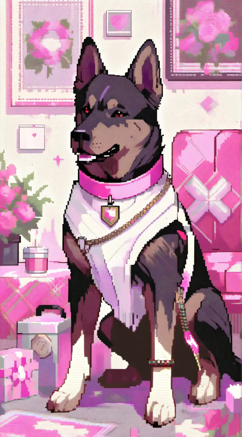 ai character: Pweppy doggo background