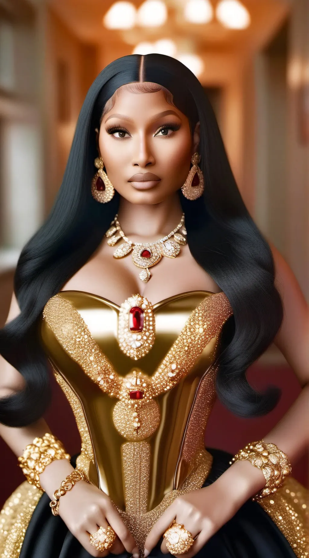 ai character: queen of rap  background