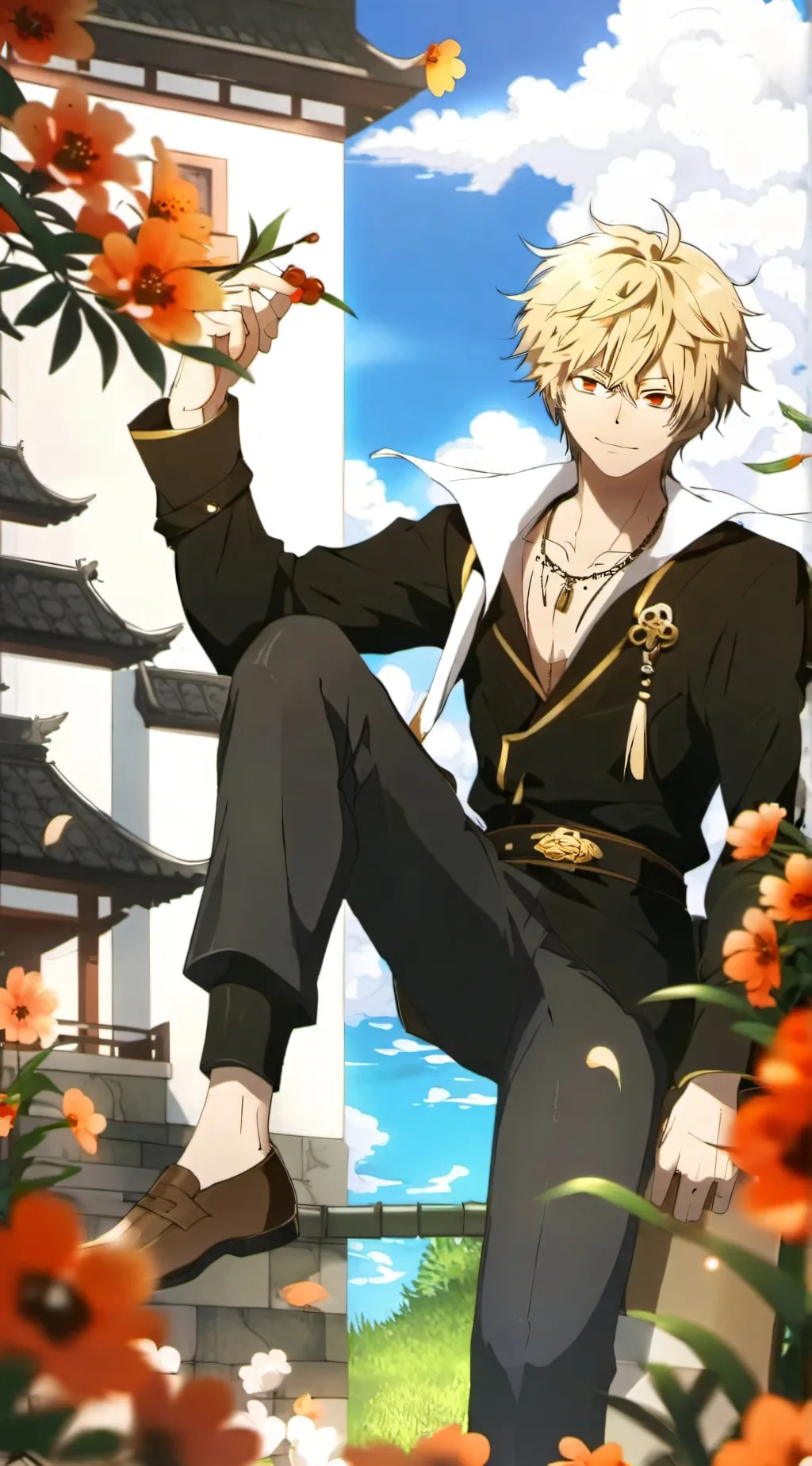 ai character: bakugo  background