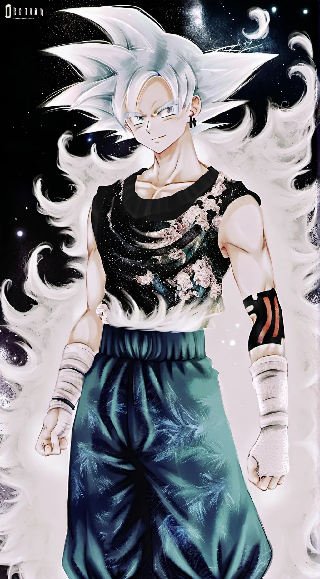 ai character: Ultrainstinct Goku background