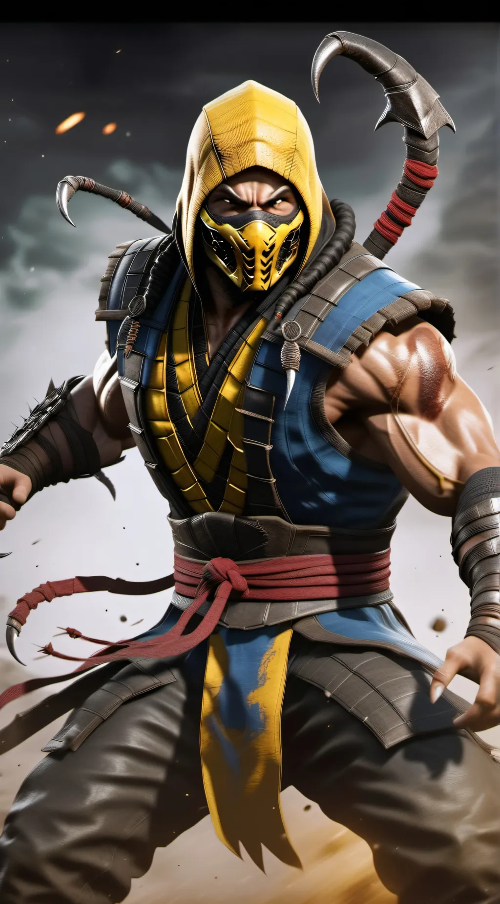 ai character: Scorpion  background
