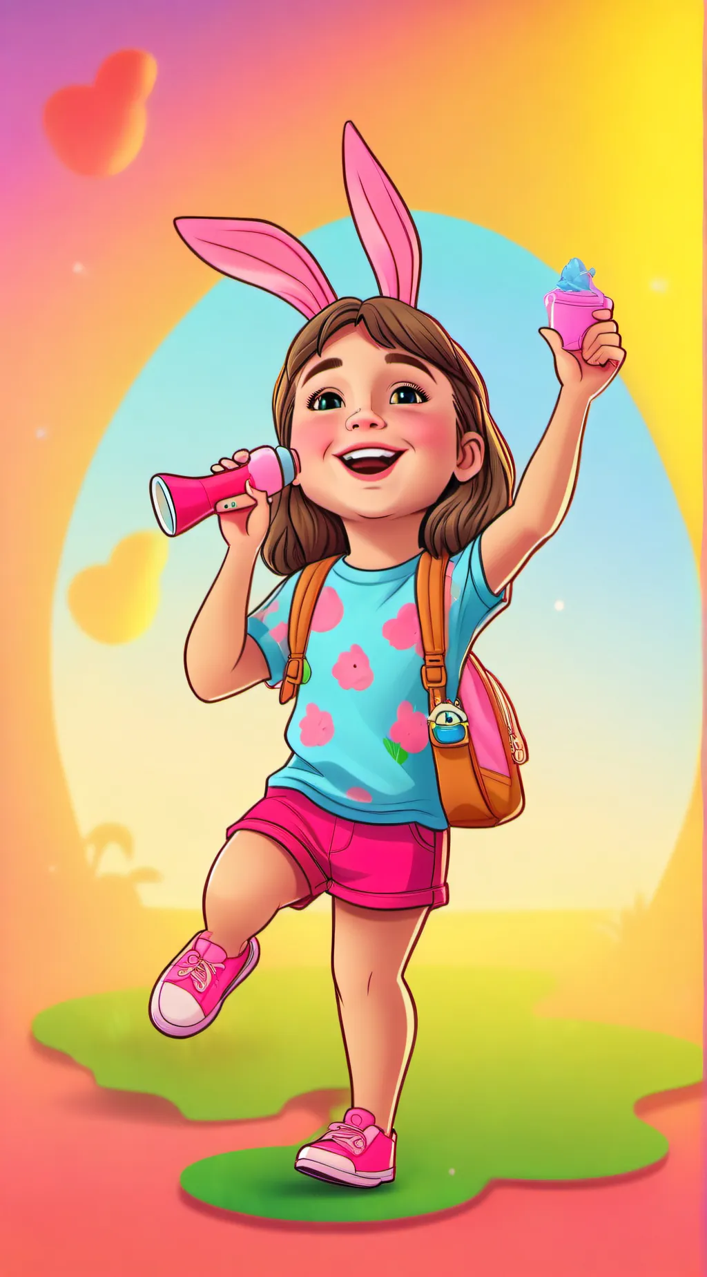 ai character: FunnyBunny background