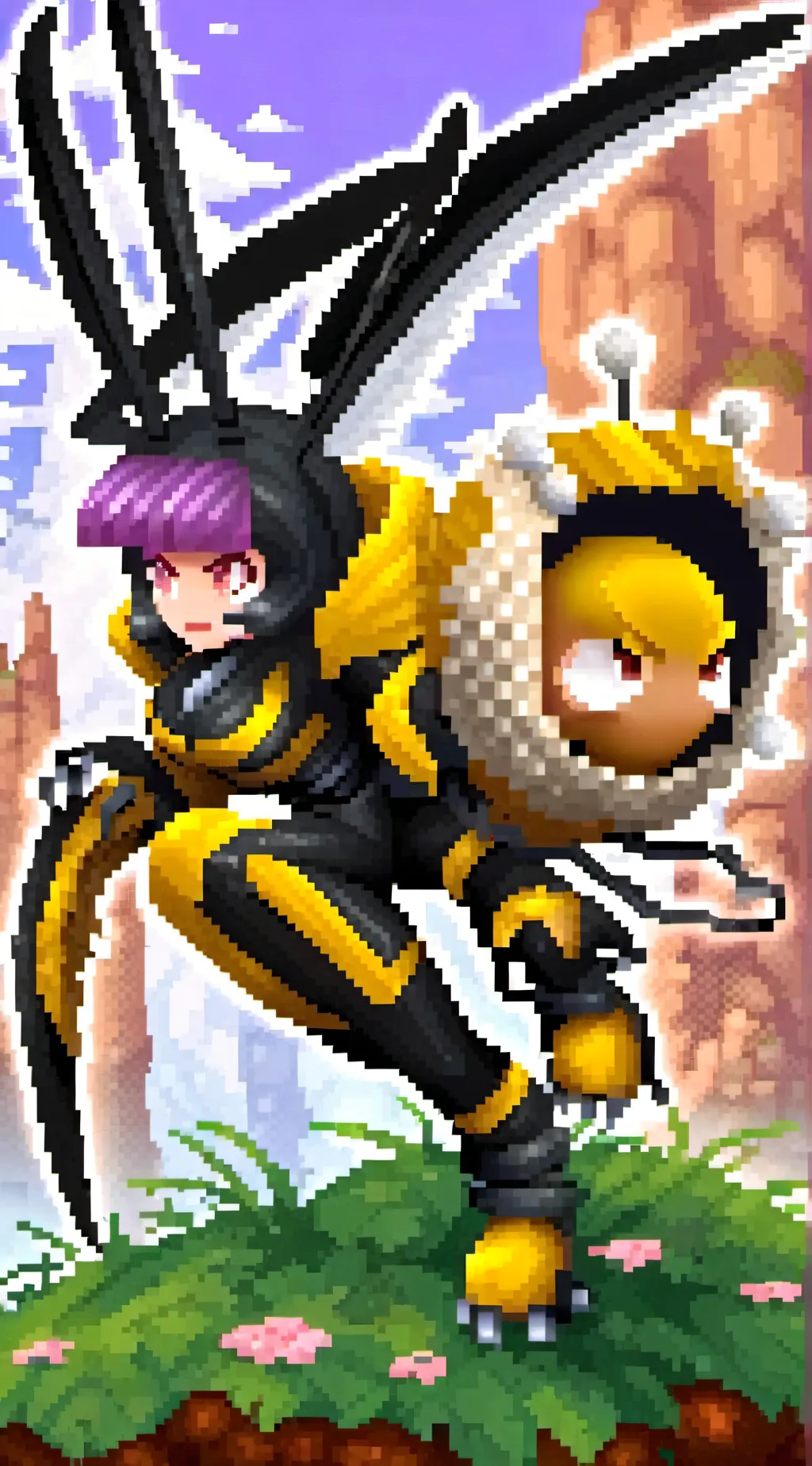 ai character: queen bee background