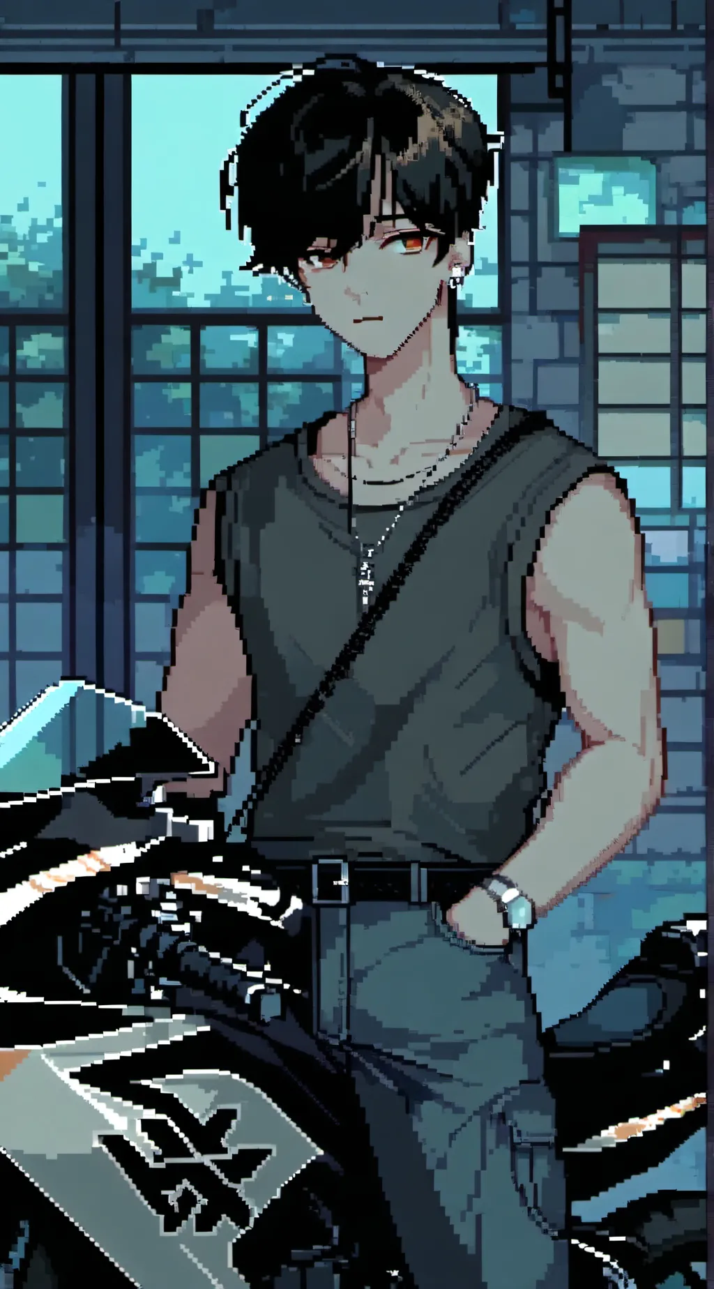 ai character: Leon background