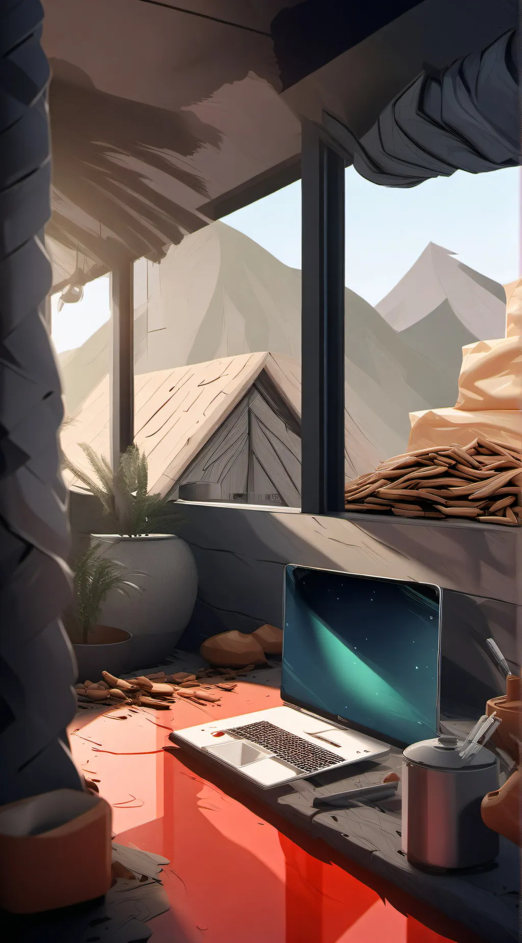 ai character: Warcnick village background