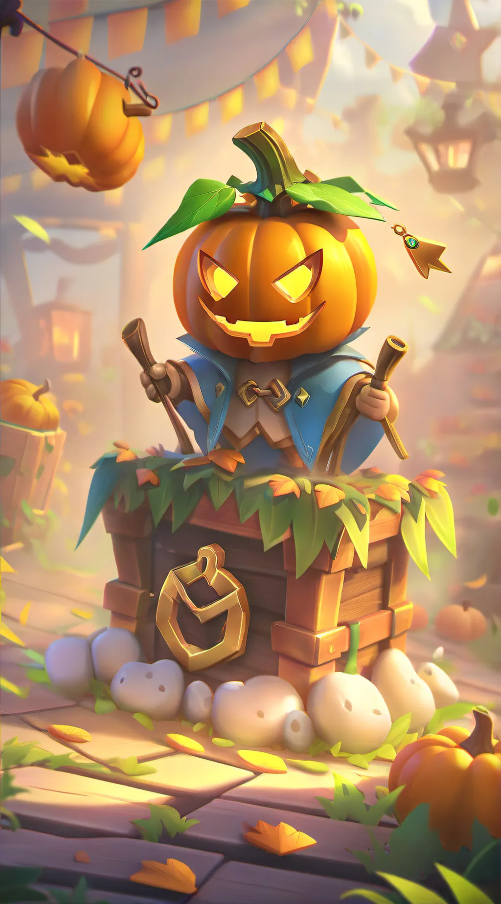 ai character: MHA Halloween! background