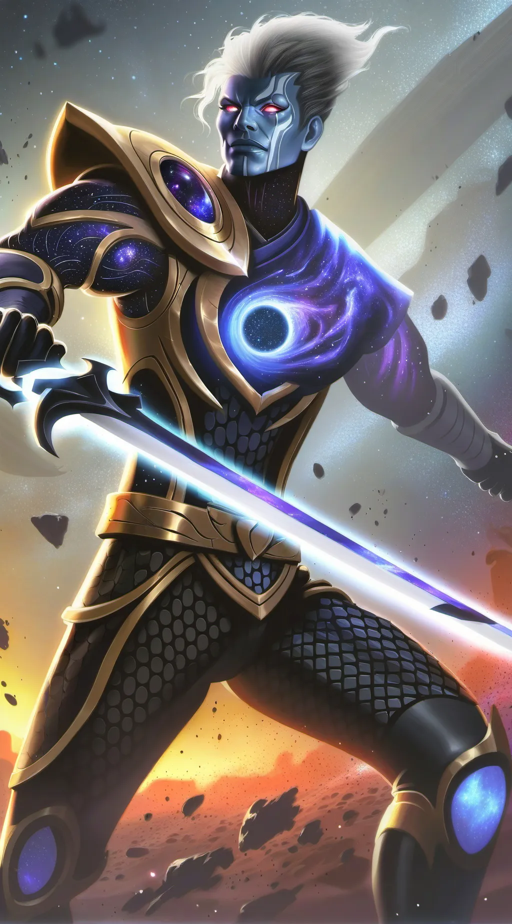 ai character: galaxy protector background