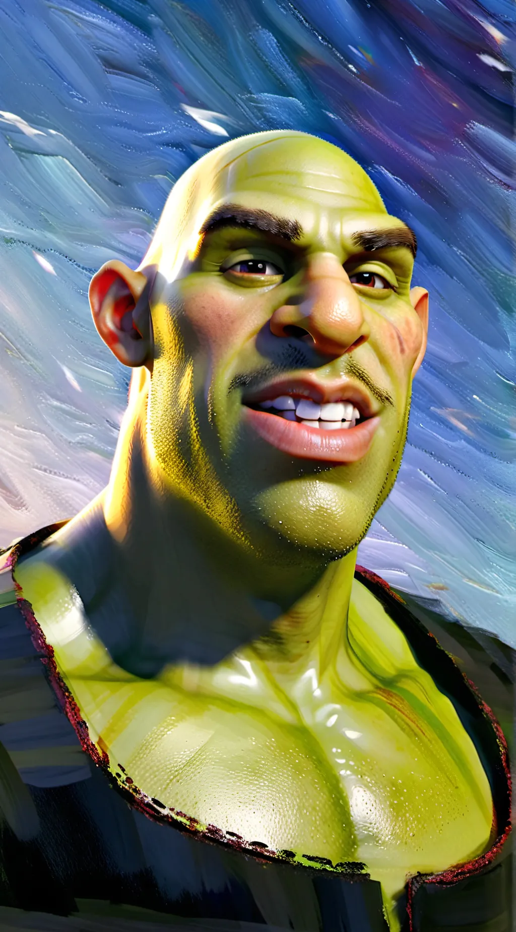 ai character: Shrek Bianca background