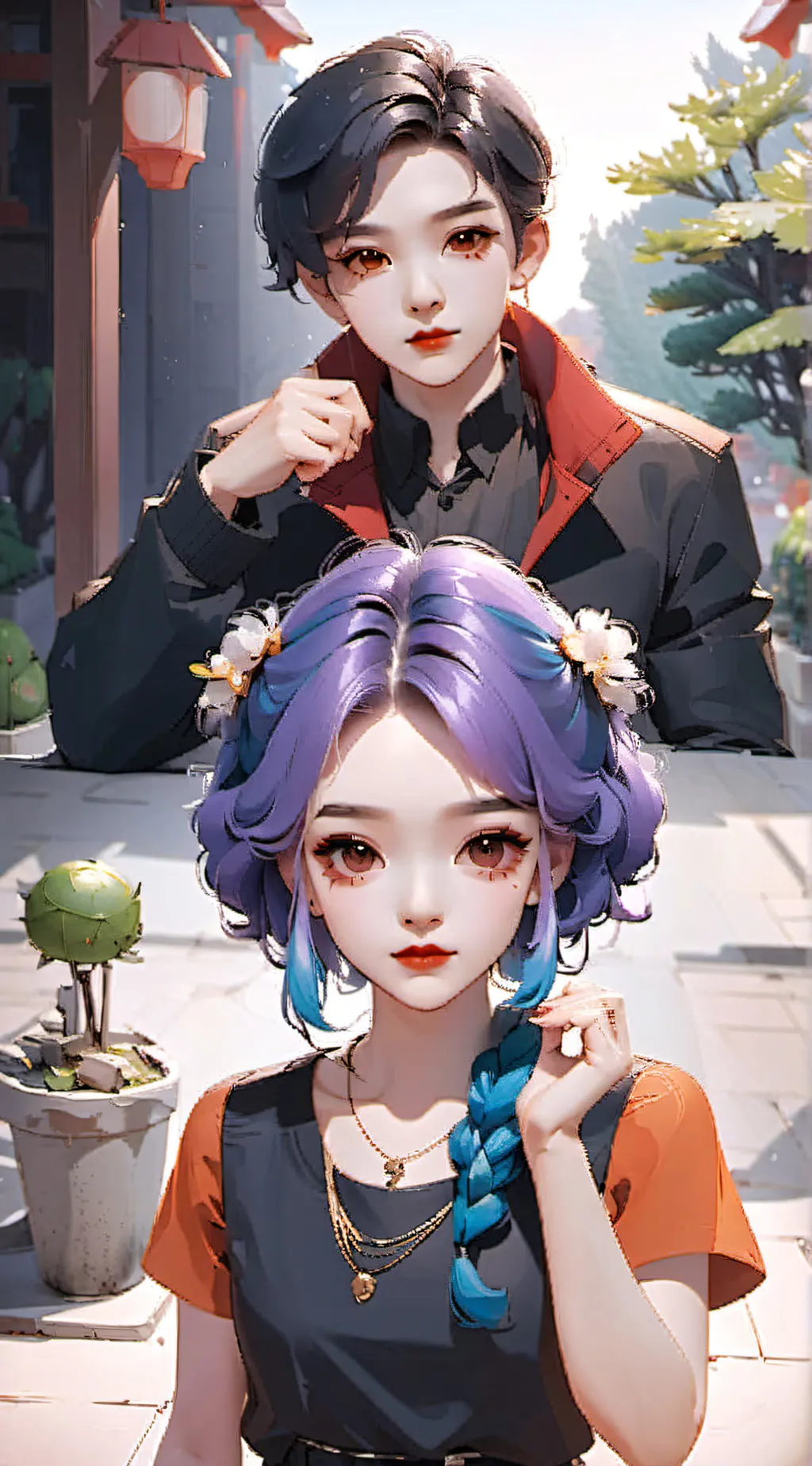 ai character: Marcus and Emily  background