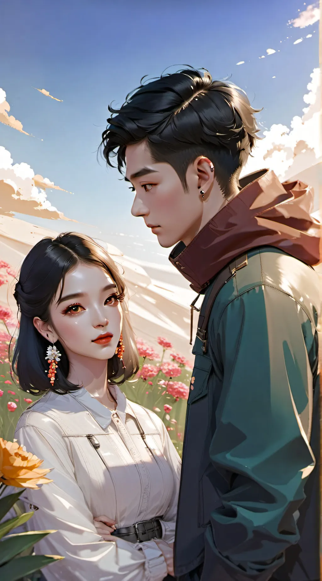 ai character: N and uzi background