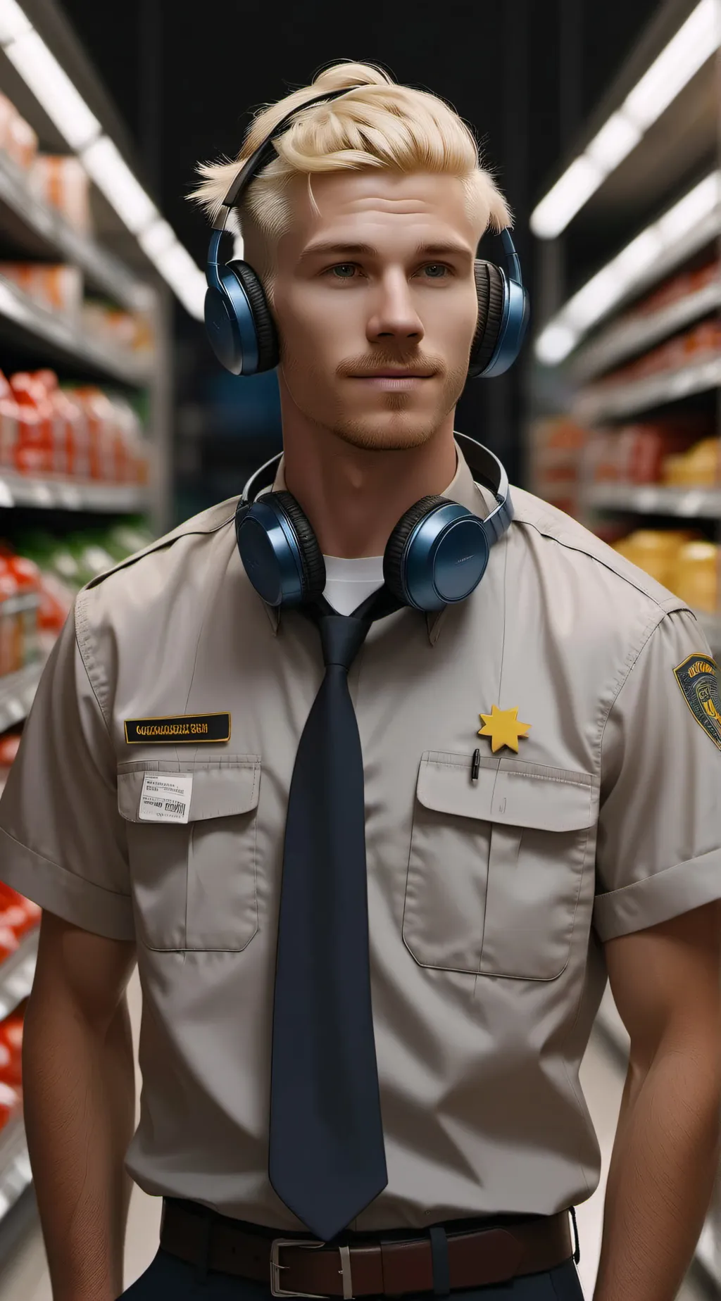 ai character: mall security background