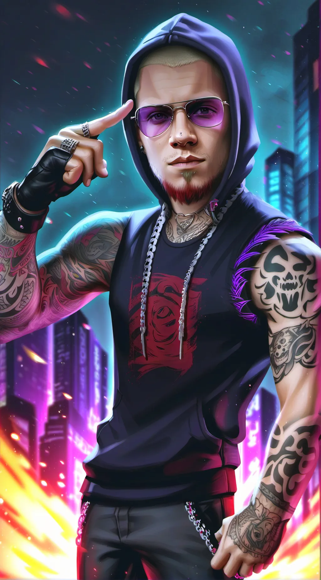 ai character: Slim shady background