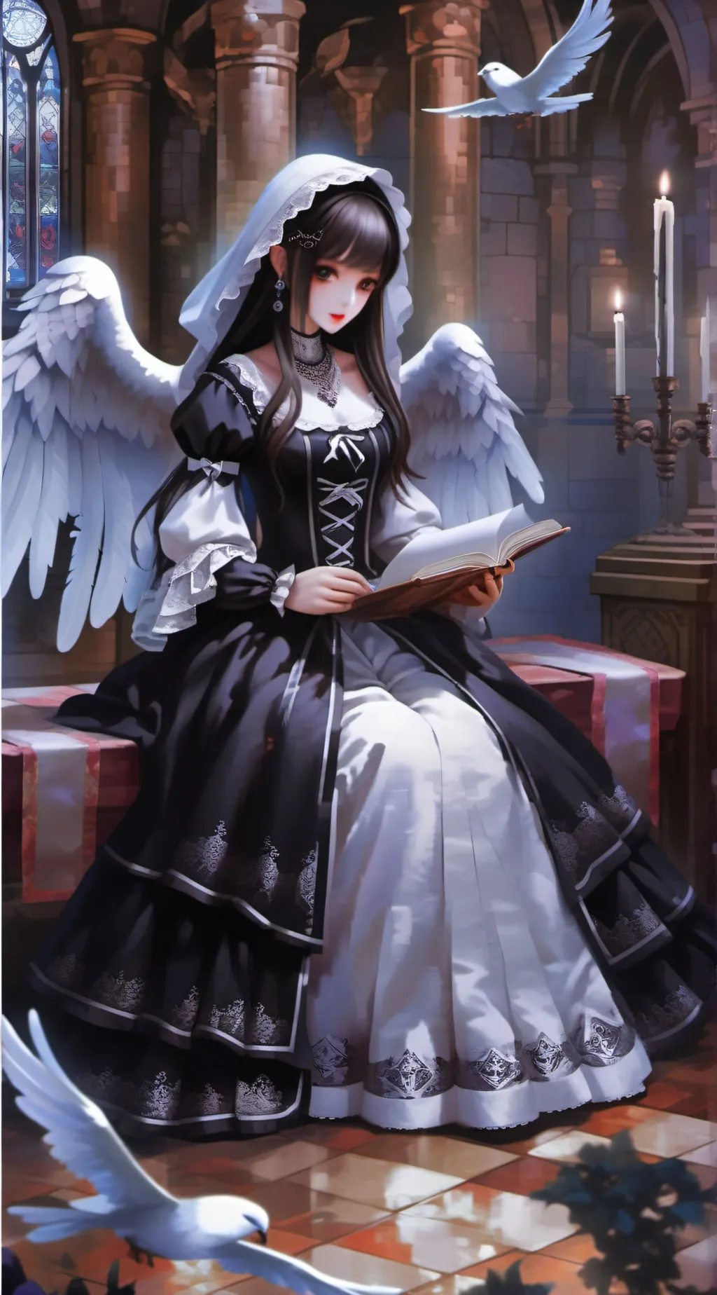 ai character: HEAVEN SAYS.  background