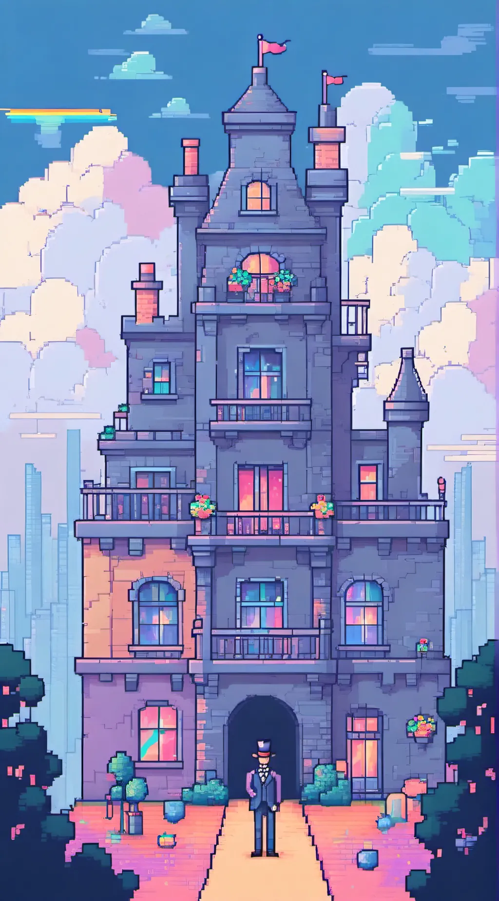 ai character:  🌈~DANDYS WORLD~🌈 background