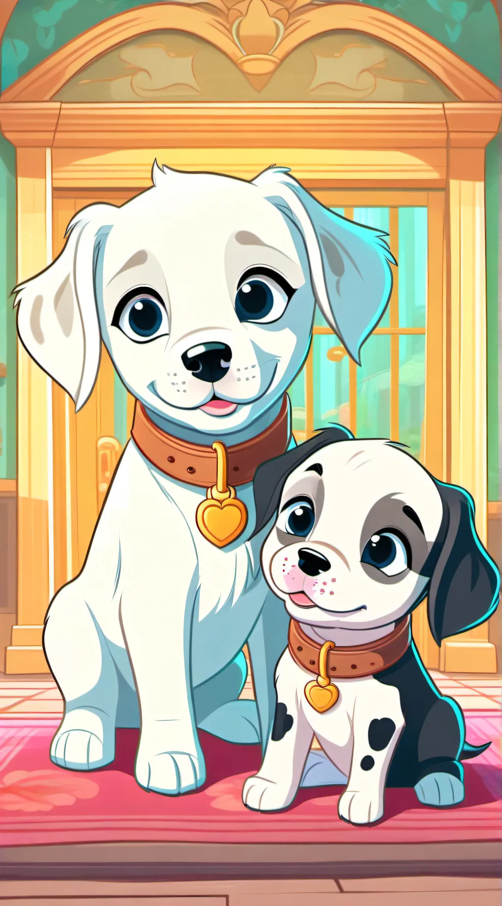 ai character: Puppies  background