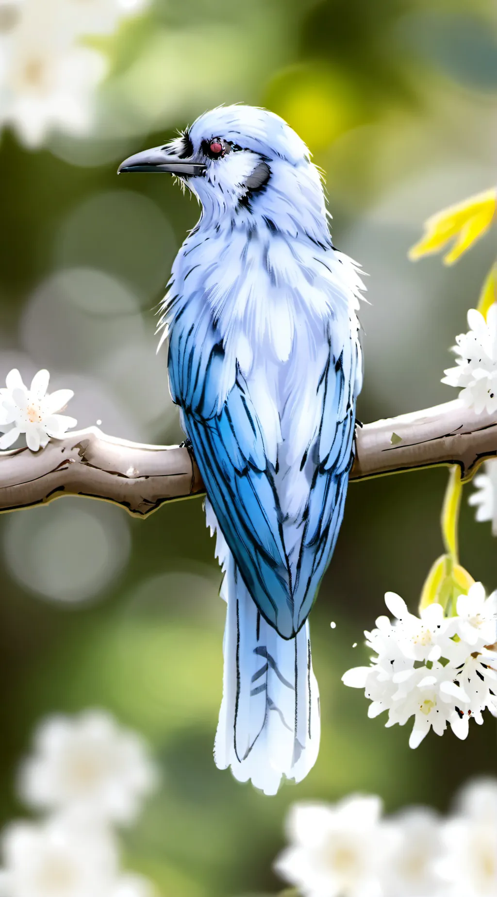 ai character: Your blue finch  background