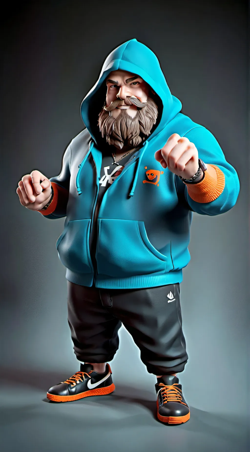 ai character: Waxy boo boo bear background