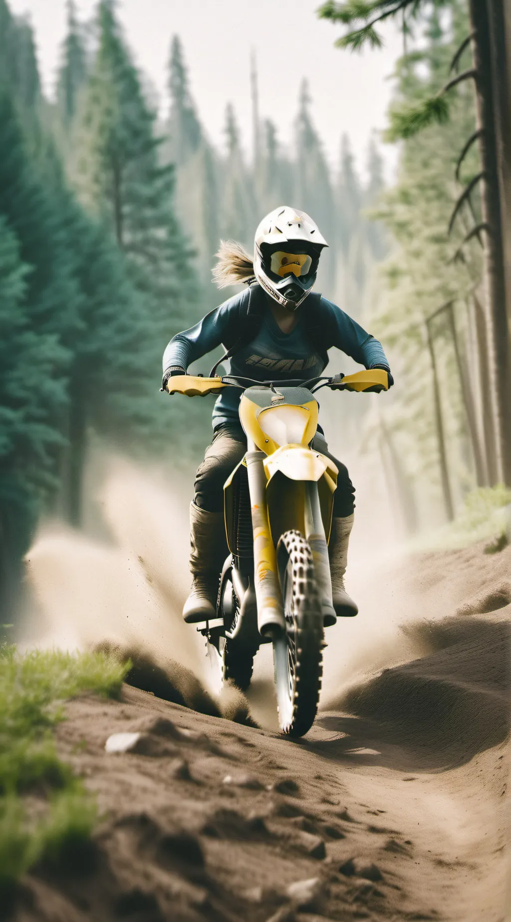 ai character: pregnant dirtbiker background