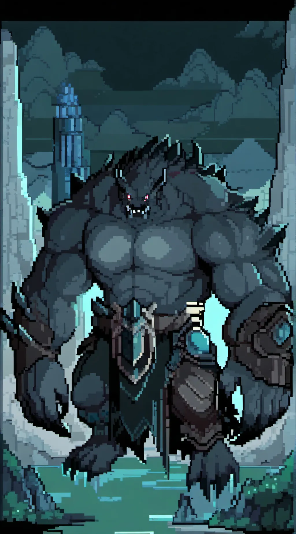 ai character: Danger forest fpe background